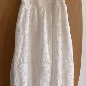 White Pink Lily Summer dress